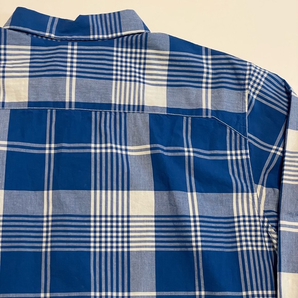 Columbia Shirt White Blue Button Up Super Tamiami Fishing PFG Men’s Sz M - Picture 8 of 11